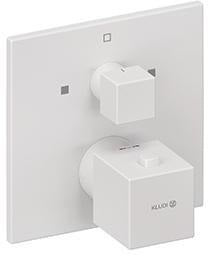 KLUDI DECUS Unterputz-Thermostat Feinbau-Set für Wanne & Brause, eigensicher, Chrom