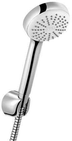 KLUDI LOGO 1S Wannen-Brause-Set mit Schlauch chrom – Antikalksystem, 1250 mm