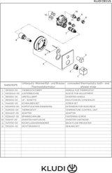 KLUDI DECUS Unterputz-Thermostat Feinbau-Set für Wanne & Brause, eigensicher, Chrom