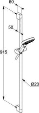 KLUDI DIVE Brause-Set Dive X 1S 900 mm chrom – Handbrause, Schlauch, Wandstange