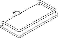 KLUDI Cockpit Ablage für Cockpit Explorer 8005005-00 – verstellbare Ablage 100 x 200 mm, Kunststoff weiß