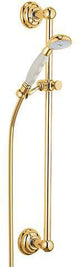 KLUDI 1926 Duschgarnitur Wandstange 600 mm chrom – Handbrause, Schlauch, verdeckte Befestigung