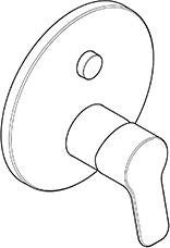 KLUDI PURE&EASY Unterputz-Wannen- und Brausemischer mit PUSH&SWITCH Funktionseinheit, Chrom