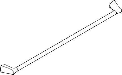 KLUDI AMBA Badetuchhalter 850 mm chrom – Wandmontage, verdeckte Befestigung, Stahl verchromt