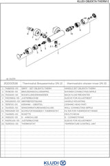 KLUDI OBJEKTA Thermostat-Brausearmatur DN 15 chrom – Wandmontage, Heißwassersperre 38 °C, inkl. S-Anschlüsse