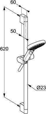 KLUDI DIVE X Brause-Set 3S 600 mm Chrom – Handbrause mit 3 Strahlarten