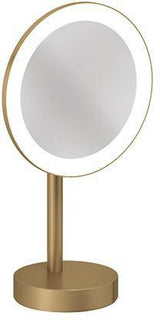 KLUDI VELA R LED-Kosmetikspiegel freistehend chrom – 3-fach Vergrößerung, 2 Farbtemperaturen
