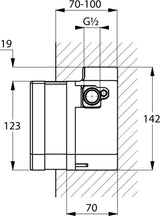 KLUDI ZENTA SL Unterputz-Elektronik-Körper 6V DN 15 – Rohbauset mit Batterie & Keramikkartusche