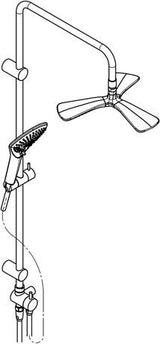 KLUDI FIZZ Dual Shower System mit 3Kammer Kopfbrause chrom – 2-Wege-Umstellung