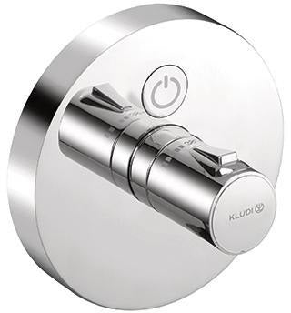 KLUDI PUSH UP-Thermostatarmatur mit Drucktaste für 1 Verbraucher, rund, chrom