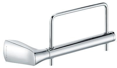 KLUDI AMBA Toilettenpapierhalter chrom – Wandmontage, Metall verchromt, inkl. Befestigungsmaterial