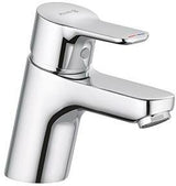 KLUDI PURE&EASY Waschtisch-Einhandhebelmischer 60 mit Metall-Ablaufgarnitur und Temperaturbegrenzung, Chrom