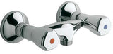 KLUDI STANDARD Brausearmatur ohne Brausegarnitur mit Terralux-Griff – Chrom, DN 15, Zweigriff, Wandmontage