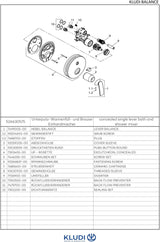 KLUDI BALANCE UP-Wannenfüll- und Brause-Einhandmischer Push Set chrom – Unterputz-Armatur mit Push&Switch