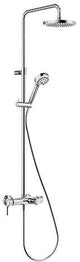 KLUDI LOGO NEO Dual Shower System mit Wanneneinlauf – Chrom, 3 Strahlarten, höhenverstellbar