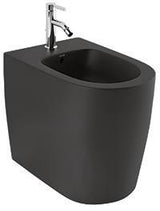 KLUDI RESA R Stand-Bidet 55 cm mattschwarz mit verdeckter Befestigung und Überlauf