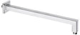 KLUDI A-QA Wand-Brausearm 400 mm eckig in Chrom – starre Wandmontage mit Rosette