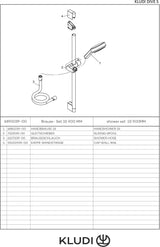 KLUDI DIVE S Brause-Set 1S 900 mm Chrom – Handbrause mit Duschstange und Schlauch