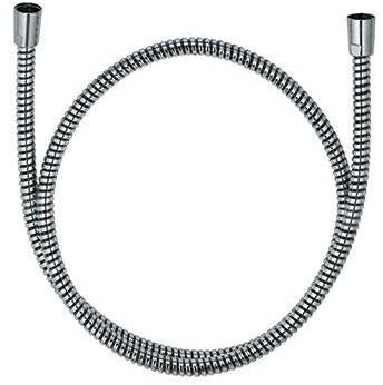 KLUDI LOGOFLEX Brauseschlauch 1250 mm Chrom – Kunststoff mit Spiral-Optik und konischen Messingmuttern