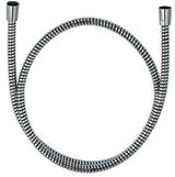 KLUDI LOGOFLEX Brauseschlauch 1250 mm Chrom – Kunststoff mit Spiral-Optik und konischen Messingmuttern