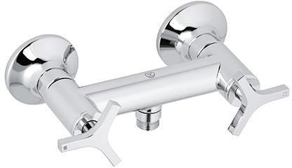 KLUDI NOVA FONTE Brausearmatur Deco DN 15 chrom – Zweigriff-Wandmontage