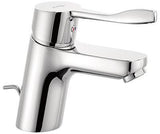 KLUDI PURE&EASY Care Waschtisch-Einhandmischer 70 mit Public Hebel, chrom – inkl. Ablaufgarnitur