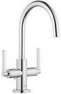 KLUDI NOVA FONTE Waschtischarmatur PURISTIC Einlochmontage chrom – 2-Griff, schwenkbar
