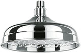 KLUDI 1926 Kopfbrause chrom – 200 mm, 1 Strahlart, Kugelgelenk, Antikalk