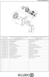 KLUDI PURE&STYLE Unterputz-Wannenfüll- und Brause-Einhandmischer mit PUSH&SWITCH Funktionseinheit, Chrom