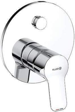 KLUDI PURE&EASY Unterputz-Wannenfüll- und Brause-Einhandmischer mit Push&Switch Funktionseinheit, Chrom