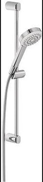 KLUDI DIVE S Brause-Set 1S mit Wandstange 600 mm chrom – Handbrause, Schlauch & Halterung