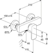 KLUDI RENON Brause-Einhandmischer eigensicher chrom – DN 15, Rückflusssicherung