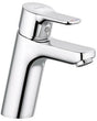 KLUDI PURE & EASY Waschtisch-Einhandhebelmischer 100 – ohne Ablaufgarnitur, chrom, mit Keramik-Kartusche und Temperaturbegrenzung
