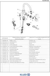 KLUDI E-GO Elektronischer Spültisch-Einhandmischer mit Infrarot-Doppelsensorik und Netzbetrieb, Chrom