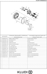 KLUDI PURE&SOLID Unterputz-Wannenfüll- und Brause-Einhandmischer, chrom, mit Funktionseinheit