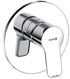 KLUDI PURE&EASY Unterputz-Brause-Einhandmischer Feinbau-Set chrom – 28 l/min, mit Keramik-Kartusche