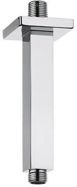 KLUDI A-QA Deckenauslass 150 mm eckig Chrom – Brausearm für Kopfbrausen mit Rosette
