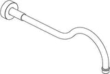 KLUDI 1926 Brausearm chrom 415 mm – Wandmontage mit Rosette