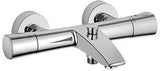 KLUDI ZENTA SL Thermostat-Wannenfüll- und Brausearmatur DN 15 chrom – Wandmontage, automatische Umstellung