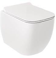 KLUDI RESA C Wand-WC mit WC-Sitz, Spiralflush, verdeckte Befestigung, weiß glänzend