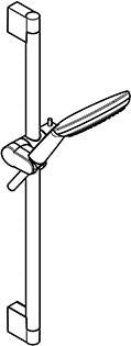 KLUDI FRESHLINE Brause-Set 3S L=600mm chrom – 3 Strahlarten, 1600mm Schlauch