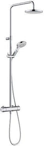 KLUDI DIVE X 3S Thermostat Dual Shower System Chrom – mit Verbrühschutz und 3 Strahlarten