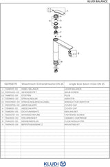 KLUDI BALANCE Waschschüssel-Einhandmischer weiß/chrom, Auslaufhöhe 212 mm, DN 15