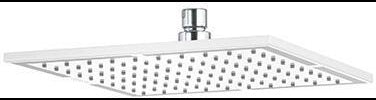 KLUDI A-QA Tellerkopfbrause eckig 250 mm flach chrom/weiß