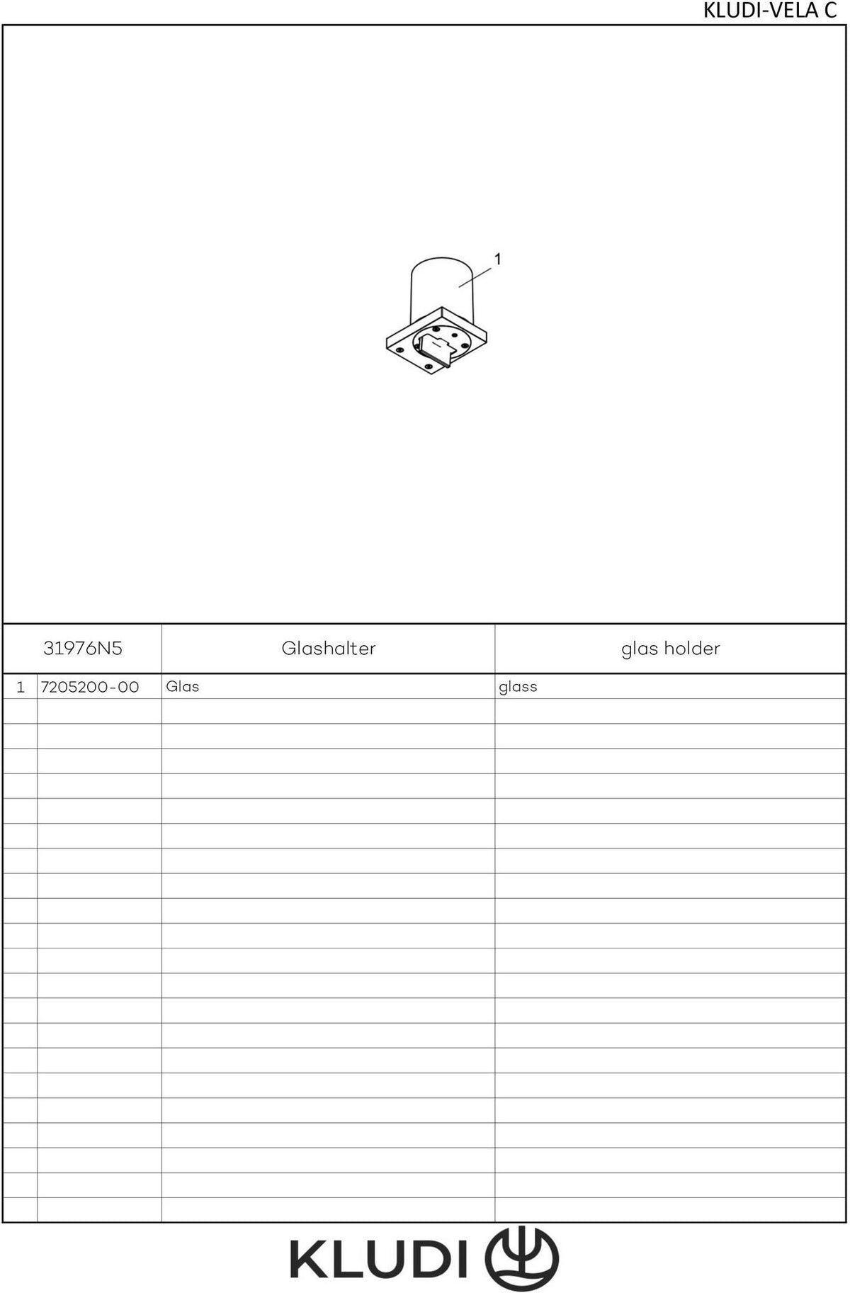 KLUDI VELA C Glas-Seifenspender chrom – 150 ml Flüssigseifenspender zur Wandmontage