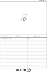 KLUDI VELA C Glas-Seifenspender chrom – 150 ml Flüssigseifenspender zur Wandmontage