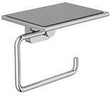 KLUDI VELA S Toilettenpapierhalter mit Ablage chrom – Wandmontage, verdeckte Befestigung