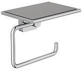 KLUDI VELA S Toilettenpapierhalter mit Ablage chrom – Wandmontage, verdeckte Befestigung