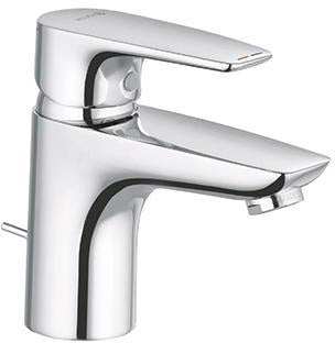 KLUDI PURE&SOLID Waschtisch-Einhandmischer 75 DN 15 Niederdruck mit Metallablaufgarnitur chrom
