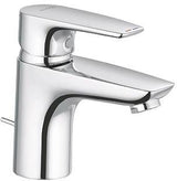 KLUDI PURE&SOLID Waschtisch-Einhandmischer 75 DN 15 Niederdruck mit Metallablaufgarnitur chrom